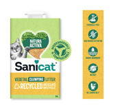Sanicat Natura Activa Topaklanan İnce Taneli Bitkisel Kedi Kumu 10 lt