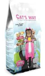 Cat's Way Bebek Pudrası Kokulu Topaklanan İnce Taneli Bentonit Kedi Kumu 10 lt