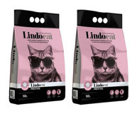 Lindo Cat Bebek Pudrası Kokulu Topaklanan İnce Taneli Bentonit Kedi Kumu 2x10 lt