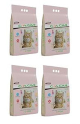 Cat City Bebek Pudrası Kokulu Topaklanan İnce Taneli Bentonit Kedi Kumu 4x10 lt