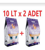 MarCat Lavanta Kokulu Topaklanan İnce Taneli Bentonit Kedi Kumu 2x10 lt