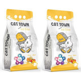 Cat Town Mango ve Kavun Kokulu Topaklanan İnce Taneli Bentonit Kedi Kumu 2x10 lt