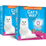 Cat's Way Bebek Pudrası Kokulu Topaklanan İnce Taneli Bentonit Kedi Kumu 2x10 lt