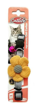 Catlife Çıngıraklı Sarı Gezdirme Boyun Kedi Tasması