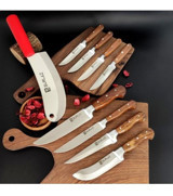Sürlaz Handmade Paslanmaz Çelik 9 Parça Şef Bıçağı Seti