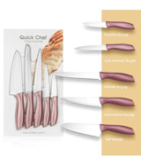 Schafer Quick Chef Paslanmaz Çelik 5 Parça Mutfak Bıçağı Seti