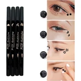 Rose 4'lü Çift Taraflı Suya Dayanıklı Mat Pastel Siyah Kalıcı Keçe Likit Eyeliner