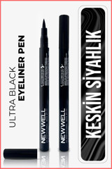 Newwell Ultra Mat Pastel Siyah Kalıcı Keçe Uçlu Likit Eyeliner