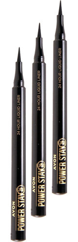 Avon 3'lü Suya Dayanıklı Mat Pastel Siyah Kalıcı Keçe Uçlu Kalem Eyeliner