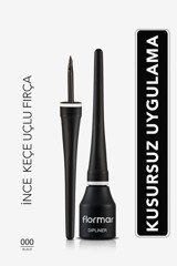 Flormar Suya Dayanıklı Mat Pastel Siyah Kalıcı Kalın Uçlu Keçe Likit Eyeliner