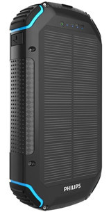 Philips Dlp7725N 10000 mAh Güneş Enerjili Hızlı Şarj Type C - USB Powerbank Siyah
