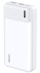 Kakusiga 20000 mAh Hızlı Şarj Micro Type C - USB Powerbank Beyaz