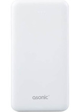 Asonic As-P10 10000 mAh Hızlı Şarj Mini USB Powerbank Beyaz