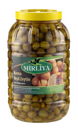 Mirliya Az Tuzlu Yeşil Zeytin Pet Kavanoz 2 kg