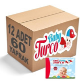 Baby Turco Klasik 60 Yaprak 12'li Islak Mendil