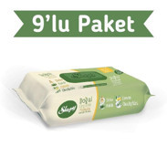 Sleepy Pamuklu 50 Yaprak 9'lu Islak Mendil
