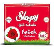 Sleepy Gül Kokulu 50 Yaprak 3'lü Islak Mendil