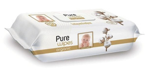 Pure Baby Wipes Organik Pamuk 90 Yaprak Islak Mendil