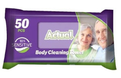 Actual Hasta Vücut Temizleme 50 Yaprak Islak Mendil