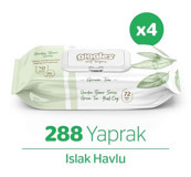 Giggles Yeşil Çaylı 72 Yaprak 4'lü Islak Mendil