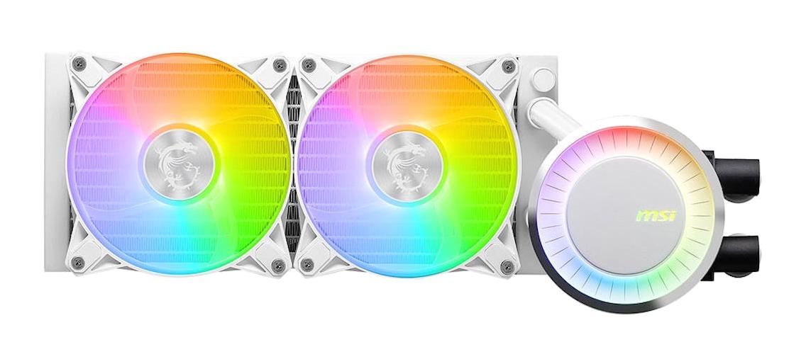 MSI Mag Coreliquid E240 Sessiz 4 Pin 2 Fanlı Sıvı Soğutmalı RGB Masaüstü İşlemci Soğutucu Beyaz