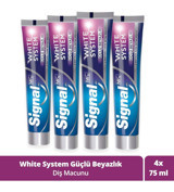 Signal Güçlü Beyazlık Naneli Florürlü Diş Macunu 4x75 ml