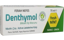 Denthymol Naneli Limonlu Florürsüz Diş Macunu 75 ml