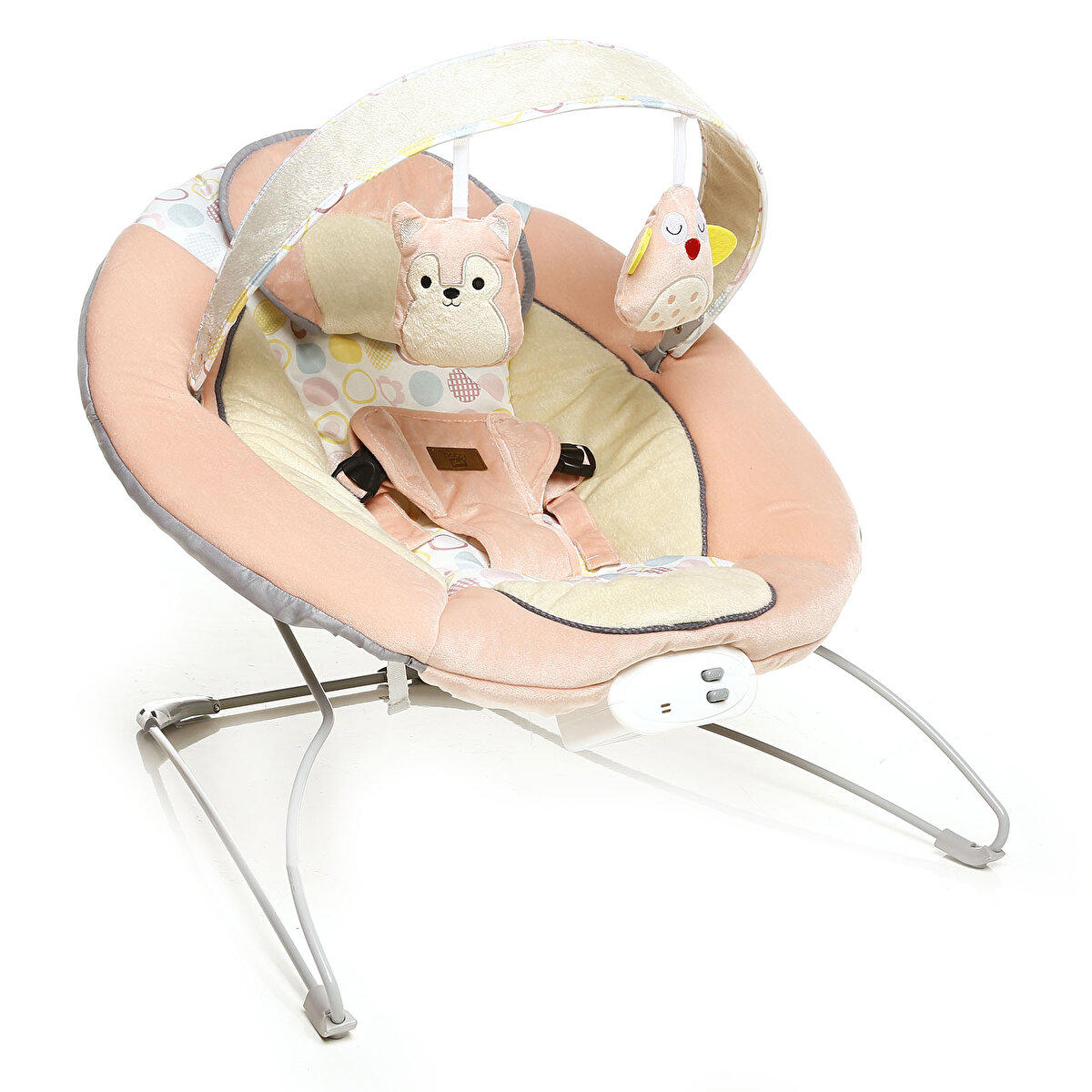 Baby Plus Sallanan Titreşimli Oyuncaklı Müzikli 2 Kademeli Ana Kucağı Çok Renkli