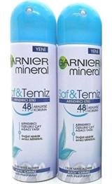 Garnier Mineral Deo Pudrasız Ter Önleyici Antiperspirant Sprey Unisex Deodorant 2x150 ml