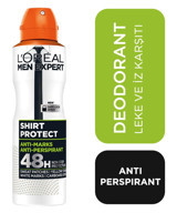 L'oréal Paris Shirt Protect Ter Önleyici Antiperspirant Sprey Erkek Deodorant 150 ml