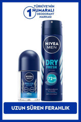Nivea Pudrasız Ter Önleyici Antiperspirant Sprey Roll-On Erkek Deodorant 150 ml