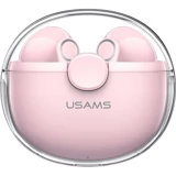 Usams Bu12 Kulak İçi Kablosuz Bluetooth Kulaklık Pembe