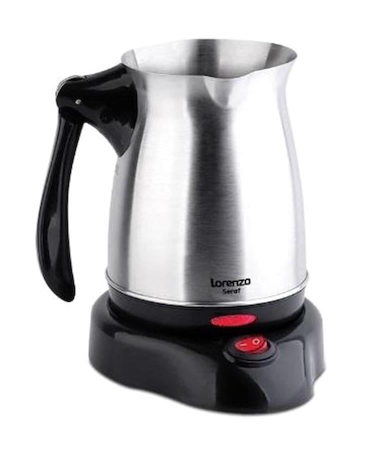 Lorenzo LRZ-1015 800 W 4 Fincan Kapasiteli Çelik 400 ml Elektrikli Cezve Gri