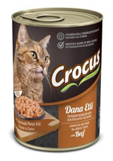 Crocus Dana Eti Parça Etli Soslu Yetişkin Yaş Kedi Maması 400 gr