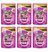 Whiskas Kümes Hayvanı Soslu Yavru Yaş Kedi Maması 6x100 gr