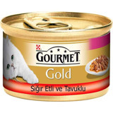 Purina Gourmet Gold Tavuk Sığır Eti Yetişkin Yaş Kedi Maması 24x85 gr