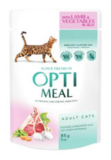 Optimeal Kuzu Eti Yetişkin Yaş Kedi Maması 85 gr