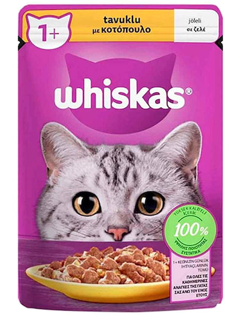 Whiskas Tavuk Jöleli Yetişkin Yaş Kedi Maması 28x85 gr