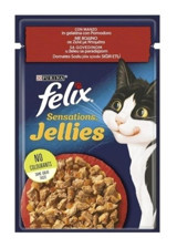 Purina Felix Sensations Sığır Eti Yetişkin Yaş Kedi Maması 26x85 gr