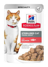 Hill's Kısırlaştırılmış Somonlu Soslu Yetişkin Yaş Kedi Maması 12x85 gr