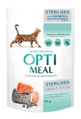 Optimeal Somonlu Yetişkin Yaş Kedi Maması 85 gr
