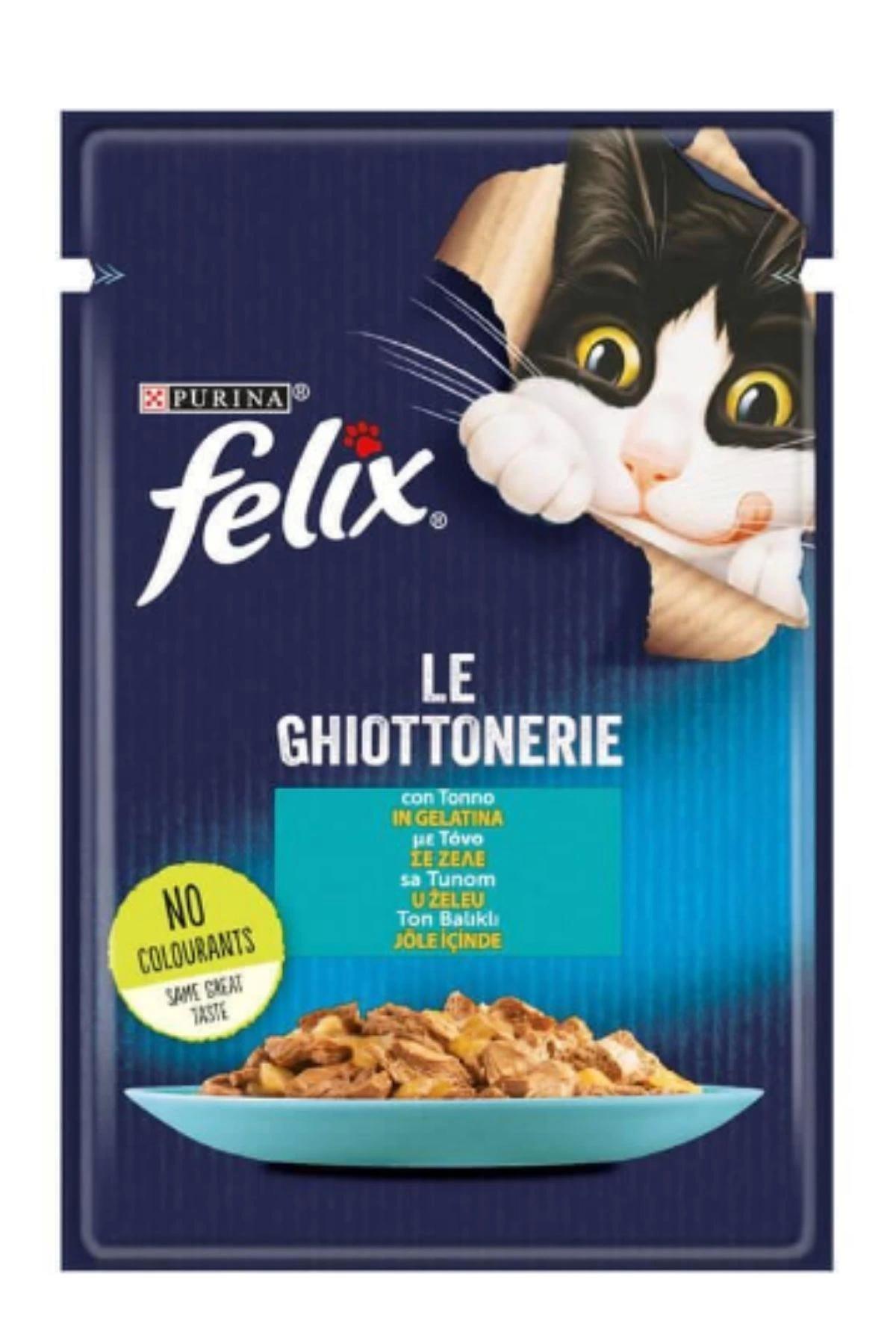 Purina Felix Le Ghiottonerie Ton Balığı Jöleli Yetişkin Yaş Kedi Maması 26x85 gr