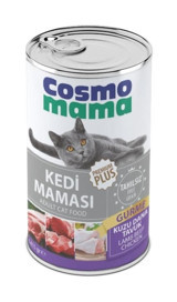 Cosmo Mama Premium Plus Kuzu Eti Yetişkin Yaş Kedi Maması 24x415 gr