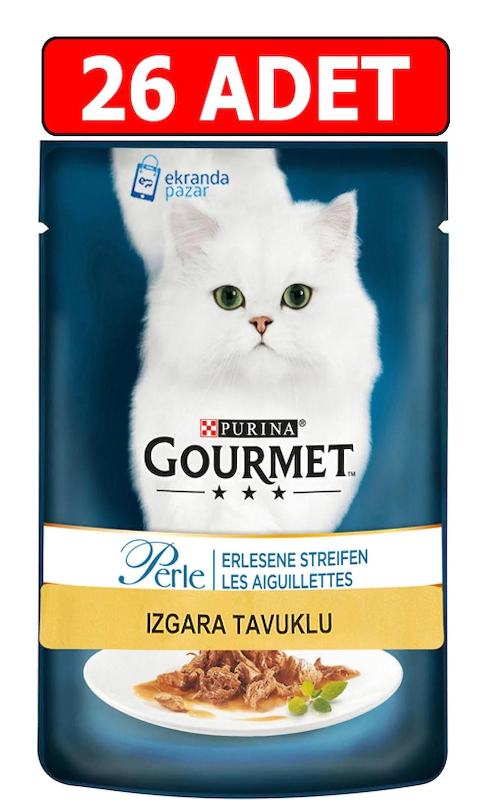 Purina Gourmet Perle Tavuk Yetişkin Yaş Kedi Maması 26x85 gr