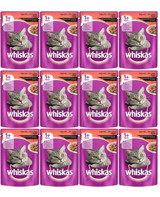 Whiskas Sığır Eti Soslu Yetişkin Yaş Kedi Maması 12x100 gr
