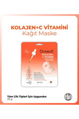 Derminix Kolajen + C Vitamini Nemlendiricili Kağıt Yüz Maskesi