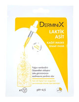 Derminix Laktik Asit Nemlendiricili Kağıt Yüz Maskesi