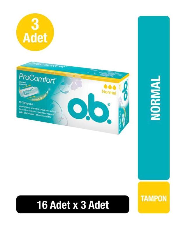 O.B. Normal Tampon 3x16'lı