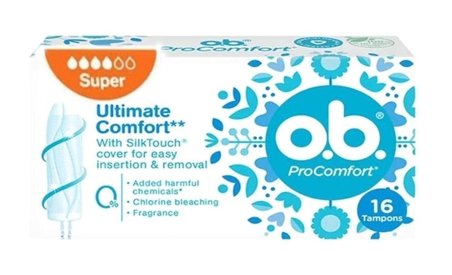 O.B. Pro Ultimate Comfort Süper Tampon 16'lı