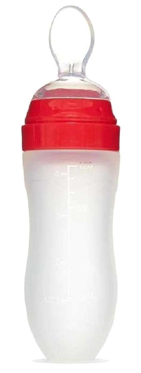 Bebedor Silikon 6+ Ay Kırmızı Damaklı Biberon 120 ml